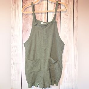 Altar'd State Olive Green Romper With Knot Detail Large